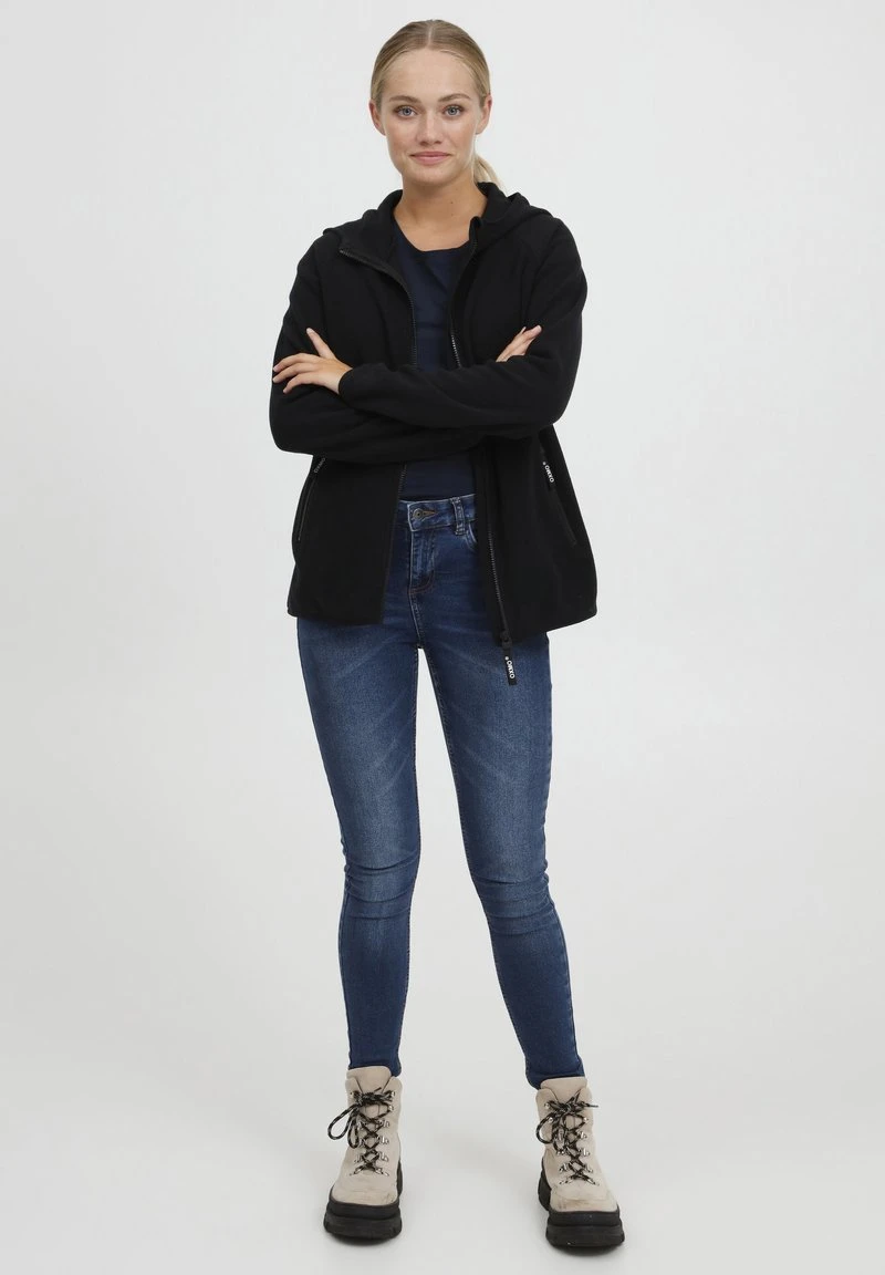 OXMO OXFINJA - Fleecejacke - Black 2 OXMO OXFINJA - Fleecejacke - Black – Bild 2