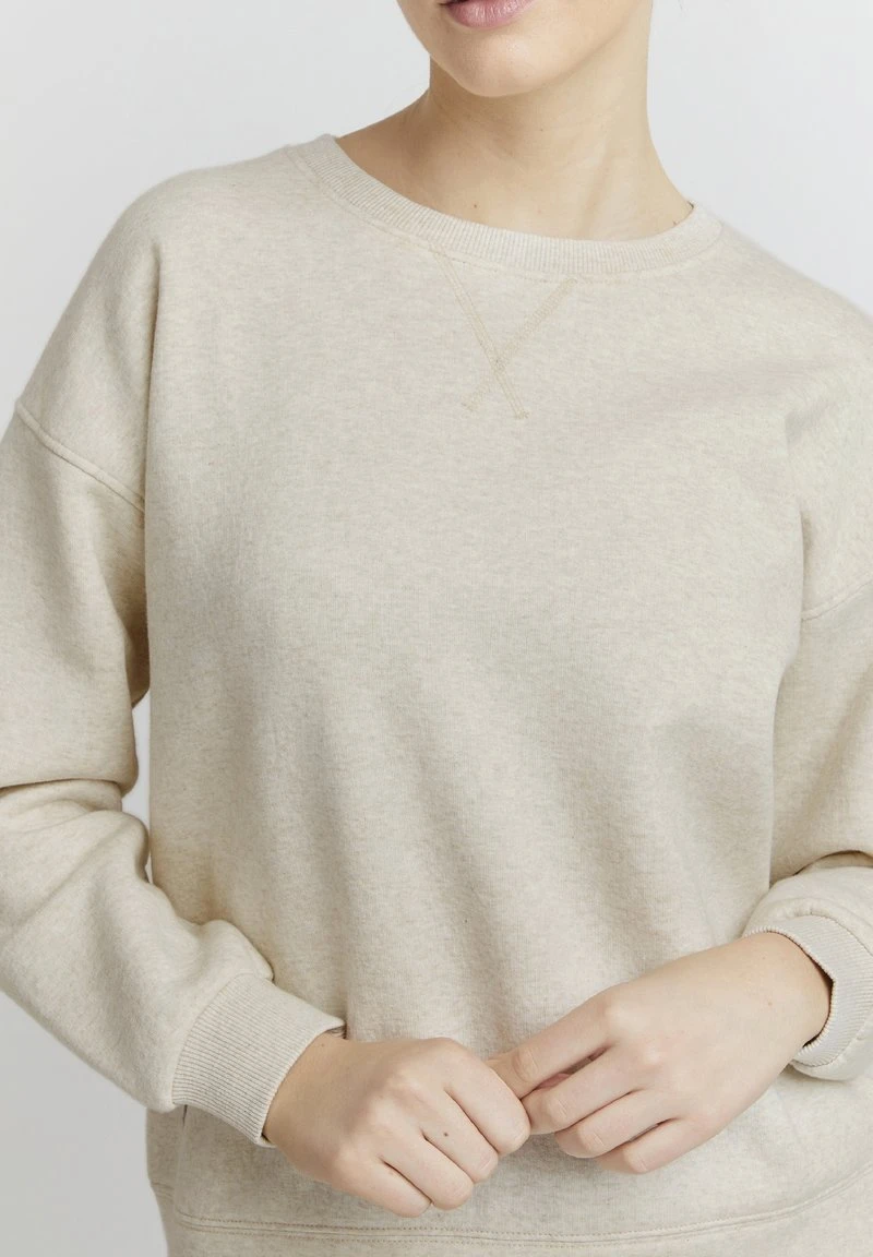 OXMO HOLMA - Sweatshirt - Oatmeal Melange 4 OXMO HOLMA - Sweatshirt - Oatmeal Melange – Bild 4