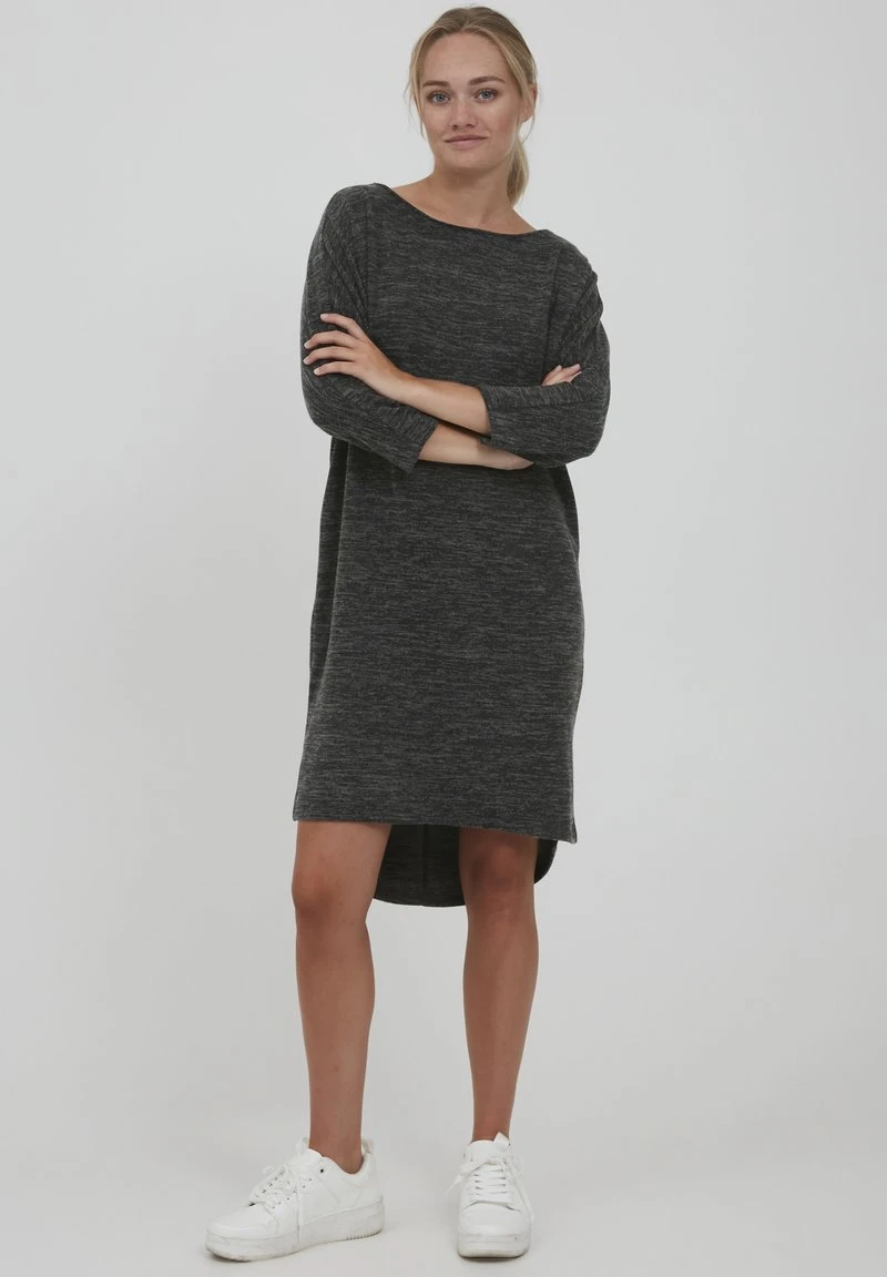 OXMO OXBINALA - Strickkleid - Dark Grey Melange 2 OXMO OXBINALA - Strickkleid - Dark Grey Melange – Bild 2