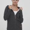 OXMO OXWANDA - Sweatjacke - Dar Grey M