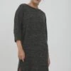 OXMO OXBINALA - Strickkleid - Dark Grey Melange