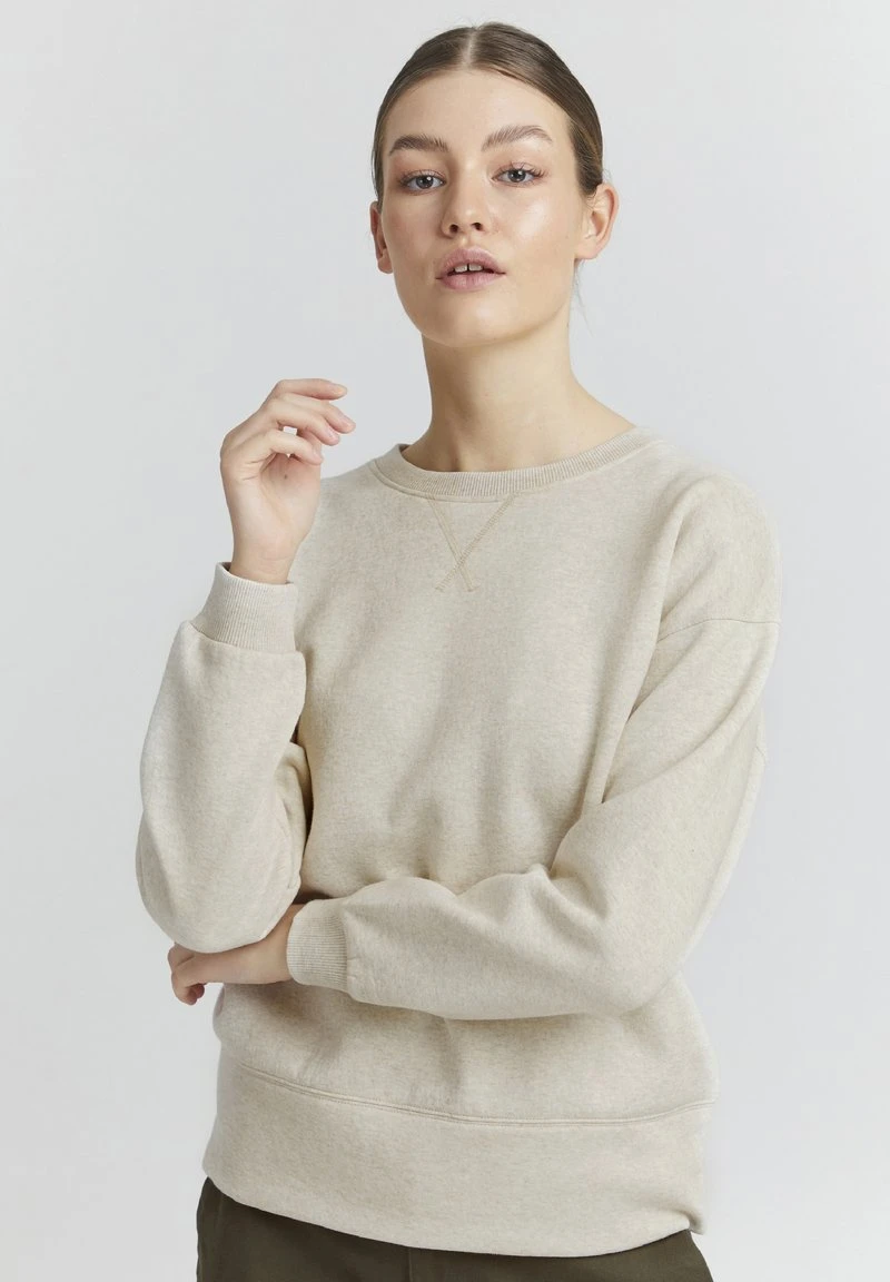 OXMO HOLMA - Sweatshirt - Oatmeal Melange 1 OXMO HOLMA - Sweatshirt - Oatmeal Melange